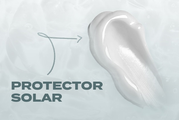 Muestra de crema de protector solar 