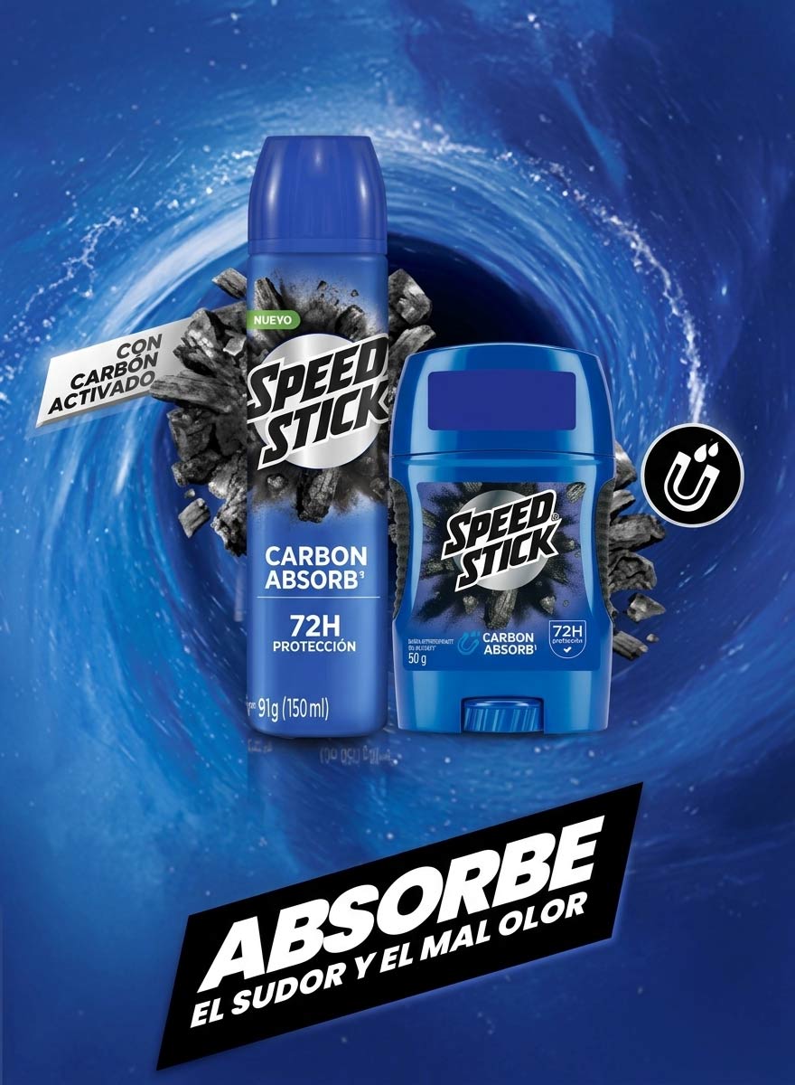 Men Speed Stick Carbon Absorb