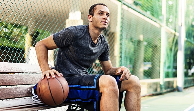 Basketball Player Athlete Exercise Sport Stadium Concept